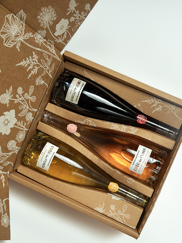 Coffret Cote des Roses rosé, Pinot Noir et Chardonnay