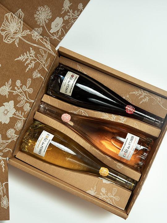 Coffret Cote des Roses rosé, Pinot Noir et Chardonnay