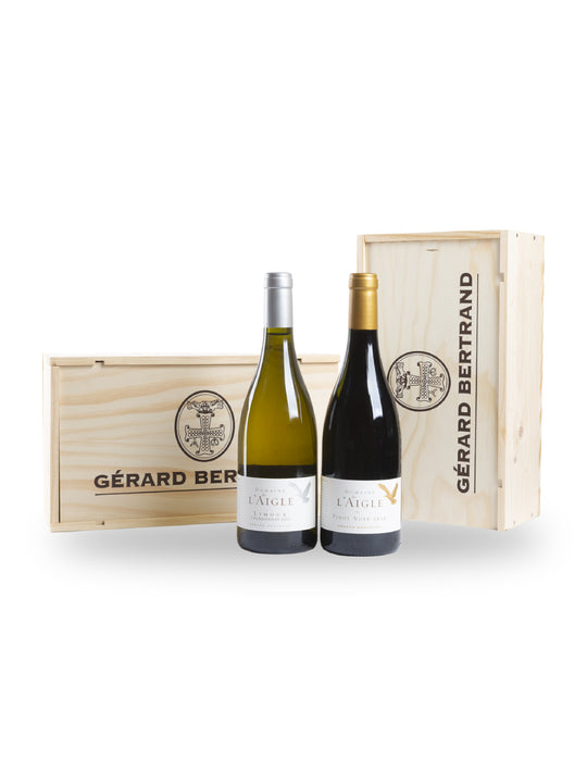 coffret-vin-noel-domaine-de-l-aigle-pinot-noir-chardonnay-2-bouteilles-dans-coffret-ouvert