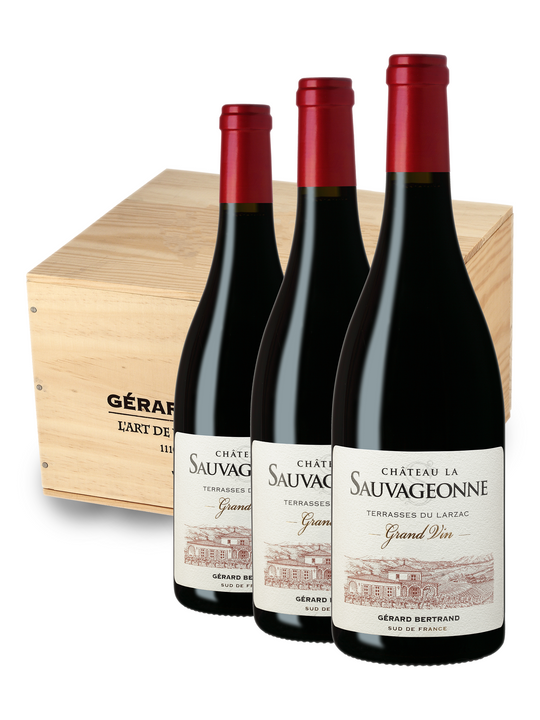 Château La Sauvageonne Grand Vin Rouge 2021 - Wooden Case 6 Bottles