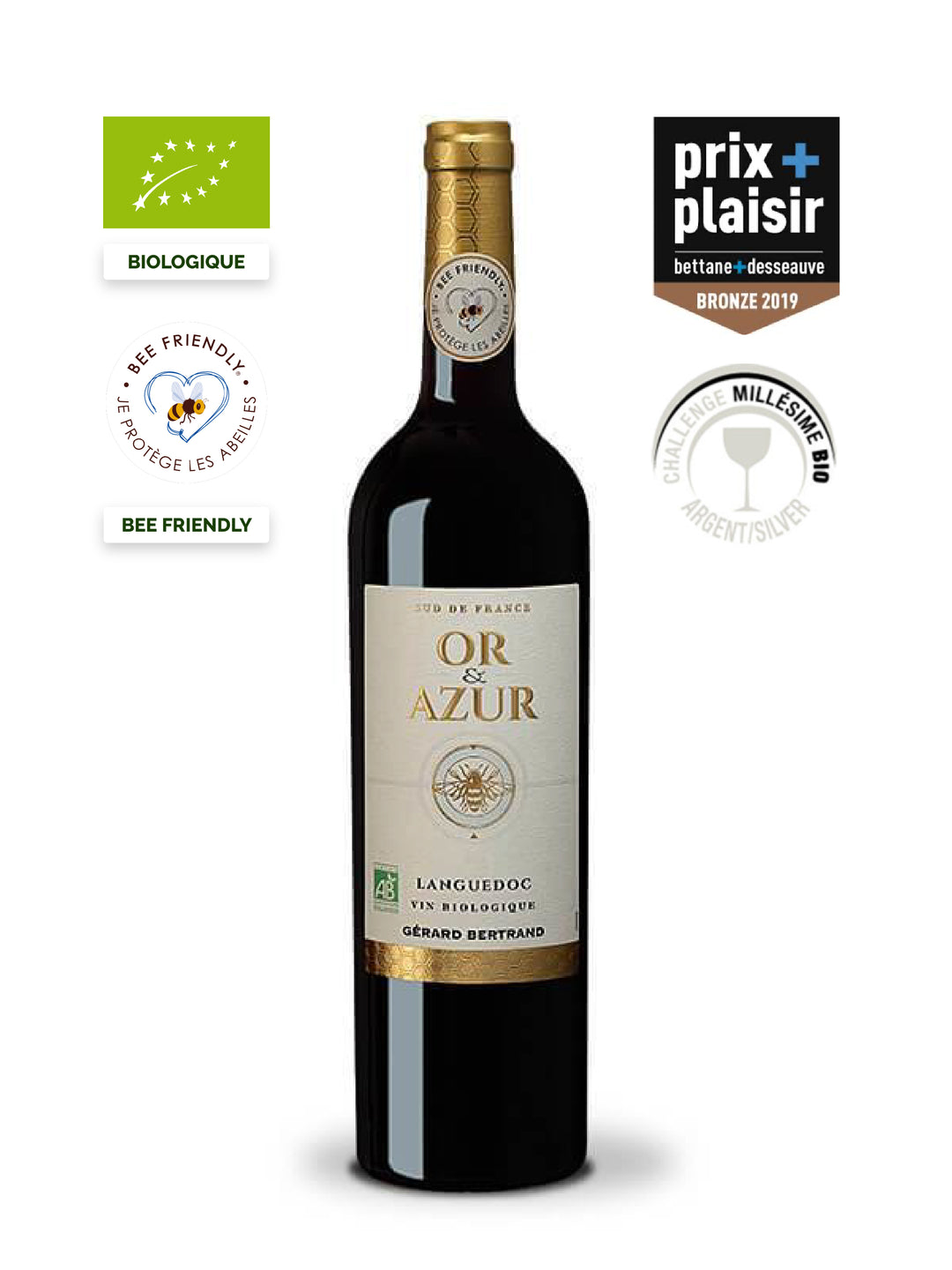 or et azur vin rouge bio bee friendly prix plaisir bettane et desseauve